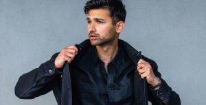 Man with dark jacket